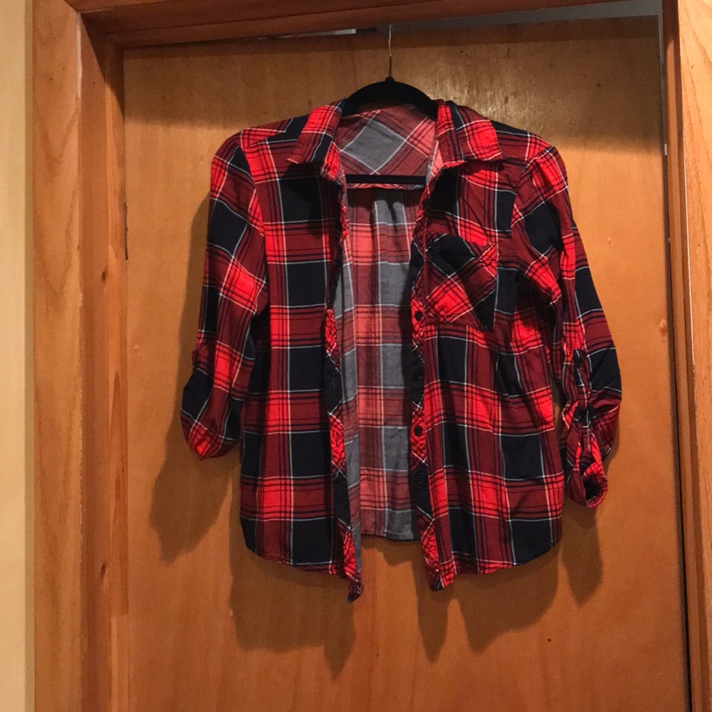 Plaid button down